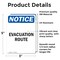 Signmission Evacuation Route, 3.5 in W x Rectangle, Vinyl Decal OS-2PACK-NS-D-35-V-12194 - alternate 5